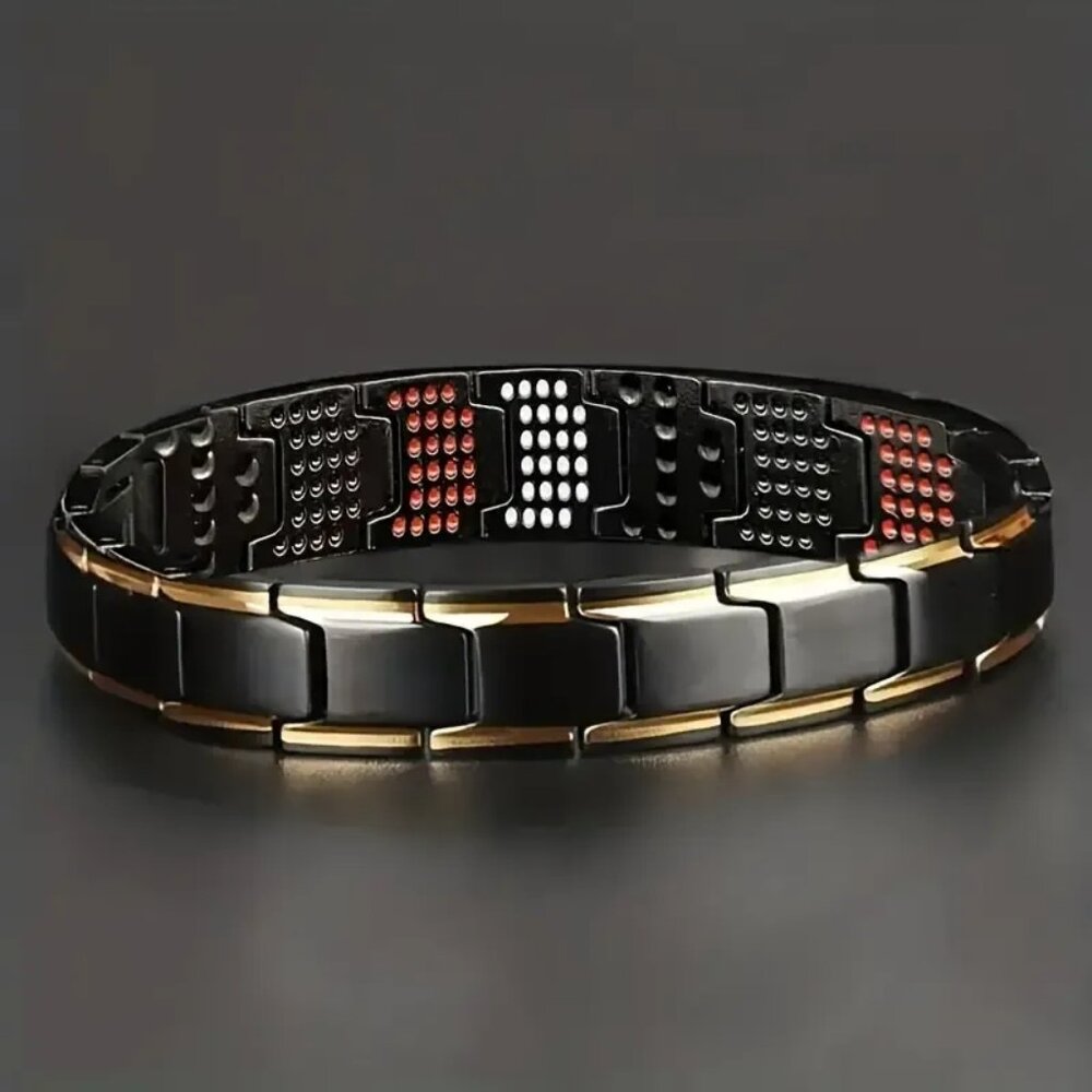 Titanium Magnetic Ion Therapy Lymphatic Health Chain Link Bracelet Weight Loss